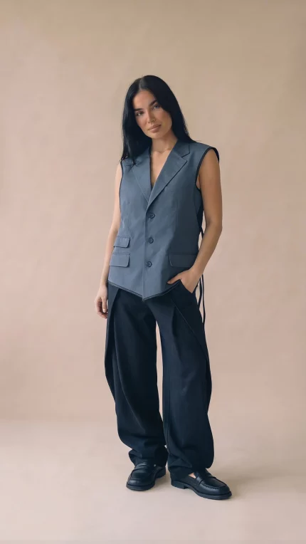 Chaleco abertura espalda