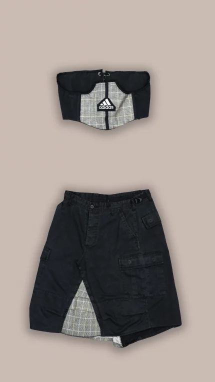 falda baggy + corsé