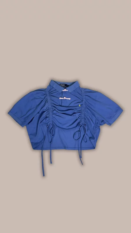 Polo azul Japo frunces